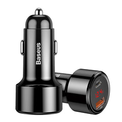 Baseus Magic Series PPS USB-C / USB-A 45W PD QC 6A car charger - black-CCMLC20C-01