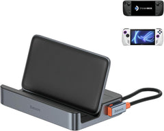 Baseus 6-in-1 Docking Station for Steam Deck & ROG Ally & Legion Go with HDMI 2.0 4K@60Hz, Gigabit Ethernet, Adjustable Stand Design, 100W PD and 3 USB-A 3.0 Ports