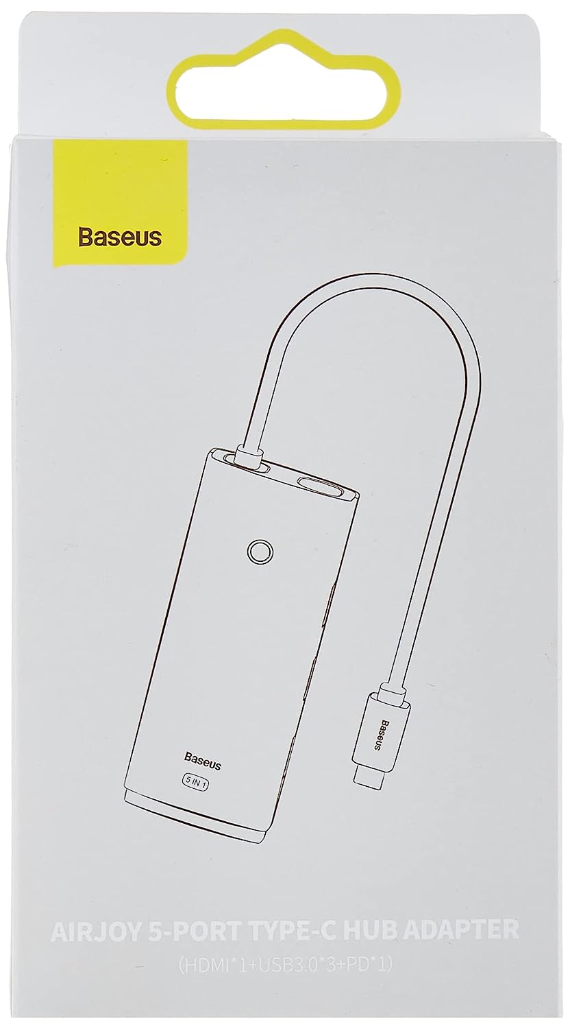 Baseus lite series 5-port type-c hub docking station (type-c to hdmi+usb3.0 * 3+pd) black Brand(WKQX040001)