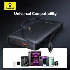 OS-Baseus Airpow Lite Power Bank 10000mAh 22.5W Dual-Cable