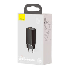 Baseus GaN2 Lite Quick ChargerC U 65W EU Black CCGAN2L-H01