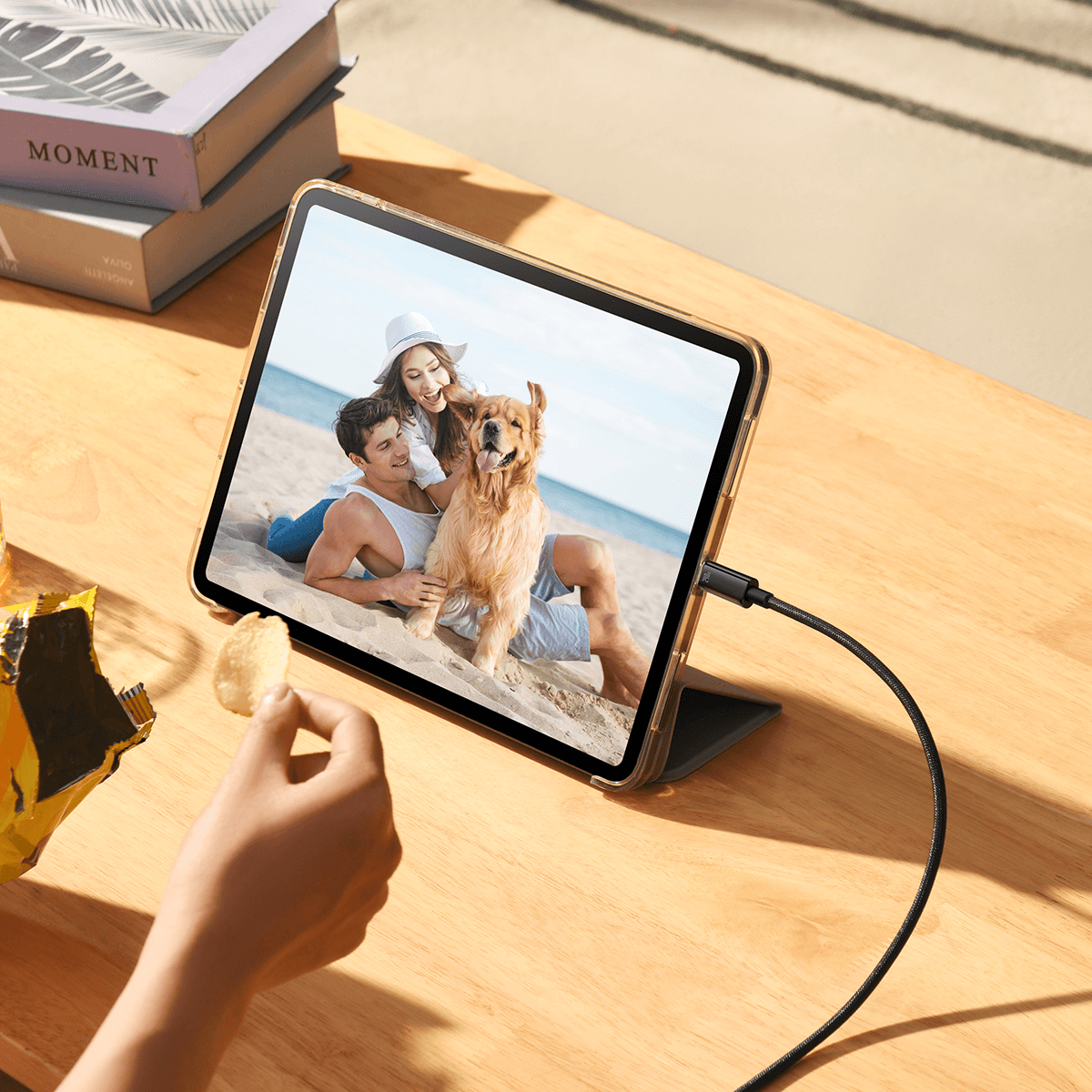 Baseus Tungsten Gold 240W 1m USB-C to USB-C cable (black).