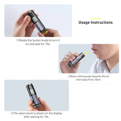 Baseus Alcohol Tester Electronic Breathalyzer with Digital Display CRCX-01