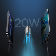 Baseus Circular metal A+C 30W PPS Car Charger Silver-CCALL-BS0S