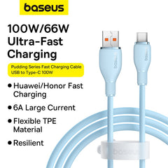Baseus Cable USB to Type-C Pudding Series Fast Charging, 100W, -P10355703111-00