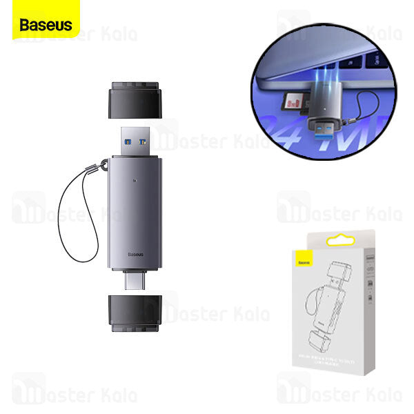 Baseus Lite Series USB-A + Type-C to TF Memory Card Reader Portable 2TB Large Capacity Card Reader Compatible with Phones Tablets Laptops WKQX060113