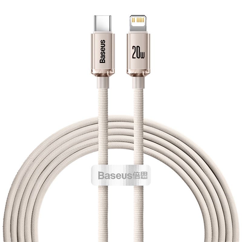 Baseus crystal shine series fast charging data cable Type C to Lightning 20W 1.2m black -CAJY000201
