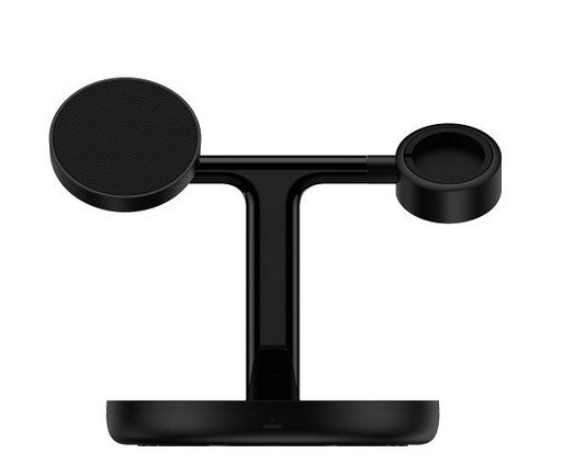 Baseus swan 3-in-1 Wireless Msagnetic Charging Bravket 20W Blavk Universal Version (invlude for type-c 3A 1m)