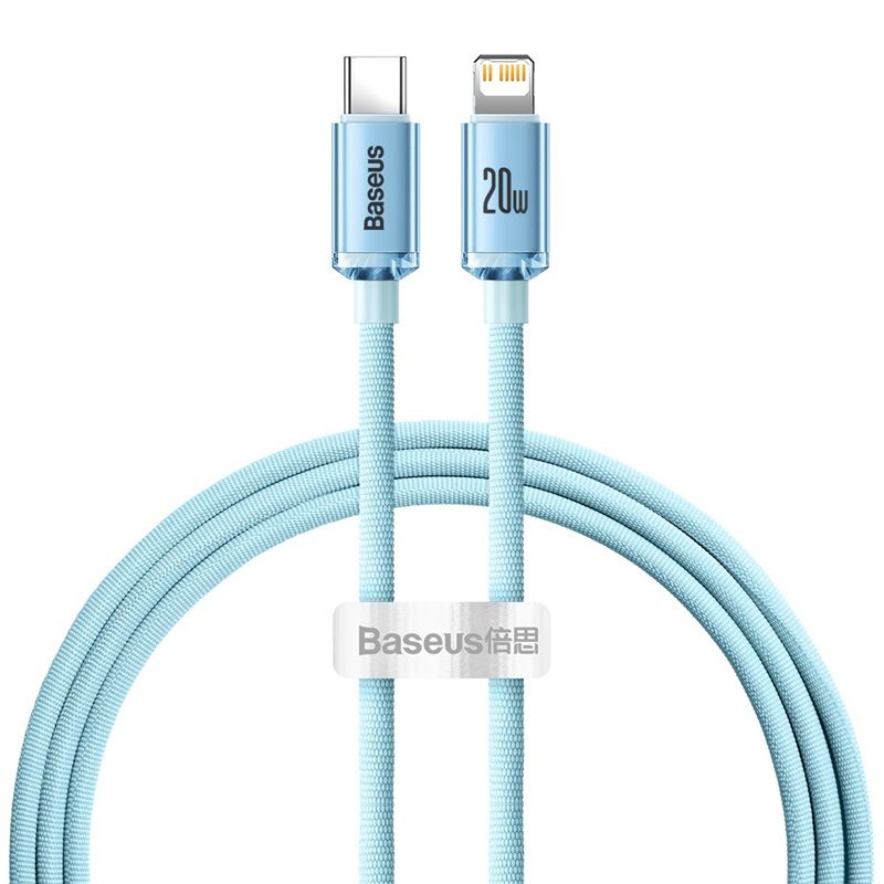 Baseus crystal shine series fast charging data cable Type C to Lightning 20W 1.2m black -CAJY000201