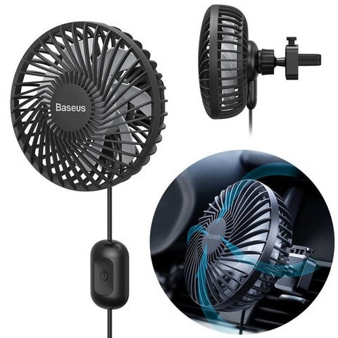 Baseus Departure Vehicle Fan (Air Outlet Type) (CXQC-A03) (black)