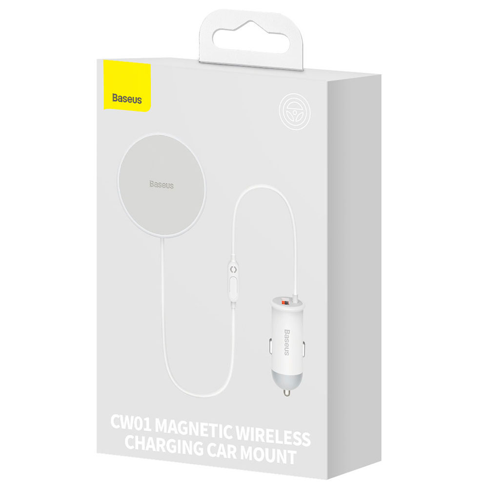 Baseus Car Charger MagSafe 15W holder for Air vent Type C 25W White SUCX040102