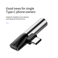 Baseus L41 Type-C To Type-C Female + 3.5 mm Female Audio Connector Splitter