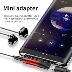 Baseus L41 Type-C To Type-C Female + 3.5 mm Female Audio Connector Splitter