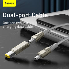 Baseus Flash Series Data Cable With Type-C To C+Dc 100W 2M Grey(CA1T2-B0G)