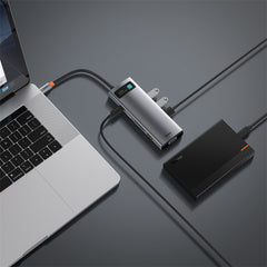 Baseus Metal Gleam 9 in 1 Multifunctional USB Type-C Hub Grey (CAHUB-CU0G)
