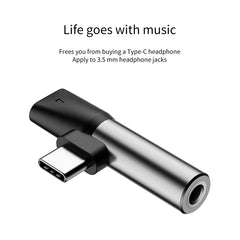 Baseus L41 Type-C To Type-C Female + 3.5 mm Female Audio Connector Splitter