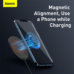 Baseus Light Magnetic Wireless Charger(Suit for iPhone 12 With Type-C Cable 1.5M)