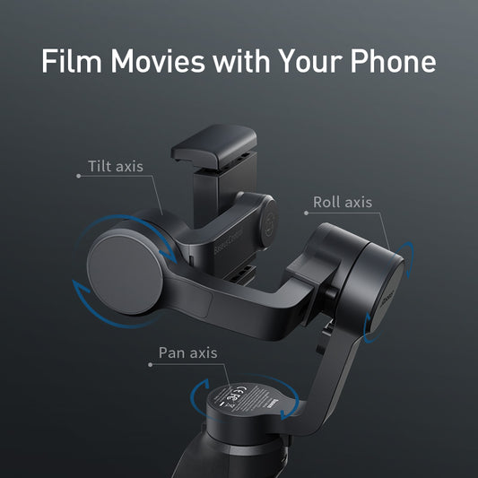 Baseus Control Smartphone Handheld Gimbal Stabilizer Grey (SUYT-0G)