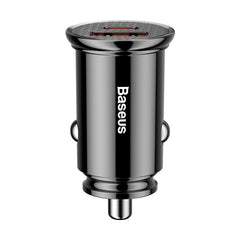 Baseus Circular Plastic Car Charger | PPS | USB A+C 2-in-1 30W Car Charger (CCALL-YS01)