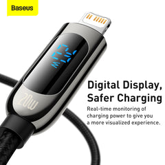 Baseus Display Fast Charging Data Cable Type-C To iPhone 20W (CATLSK-A01)