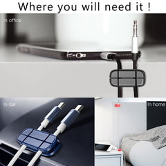 Baseus Cable Organizer Flexible Silicone USB Cable Winder Wire Management (ACTDJ-01)