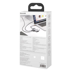 Baseus Metal Gleam 4 in 1 Multifunctional USB Type-C Hub Grey (CAHUB-CY0G)