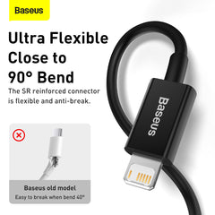 Baseus Superior Series Fast Charging Data Cable USB To iPhone 2.4A (CALYS-A01)