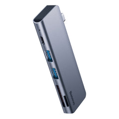 Baseus Harmonica 5 in 1Type-C USB Hub for Type-C Laptop Grey (CAHUB-K0G)