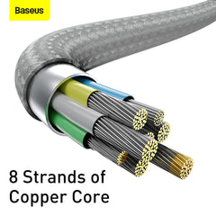 Baseus Flash Series Data Cable With Type-C To C+Dc 100W 2M Grey(CA1T2-B0G)