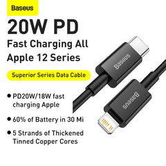 Baseus Superior Series Fast Charging Data Cable Type-C To IPhone Pd 20W
