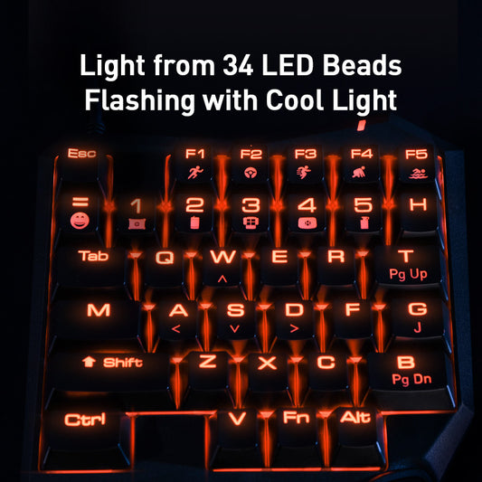 Baseus Gamo One-Handed Gaming Keyboard Black (GMGK01-01)