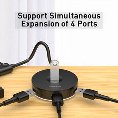 Baseus Round Box HUB Adapter 4-in-1 with Type-C Hub Cable (CAHUB-G01)