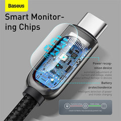 Baseus Display Fast Charging Data Cable Type-C To Type-C 100W (CATSK-B01)