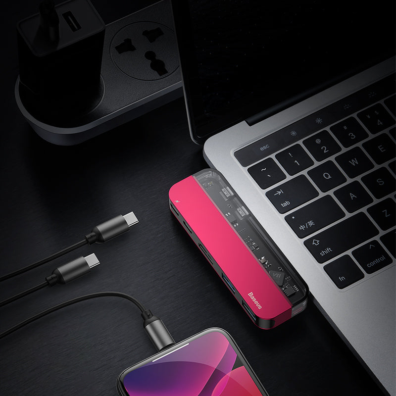 Baseus Transparent Series Dual Type-C Multifunctional Hub CAHUB-TS