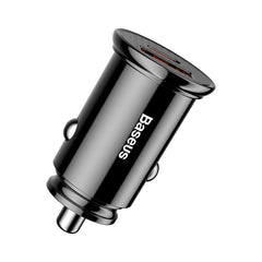 Baseus Circular Plastic Car Charger | PPS | USB A+C 2-in-1 30W Car Charger (CCALL-YS01)