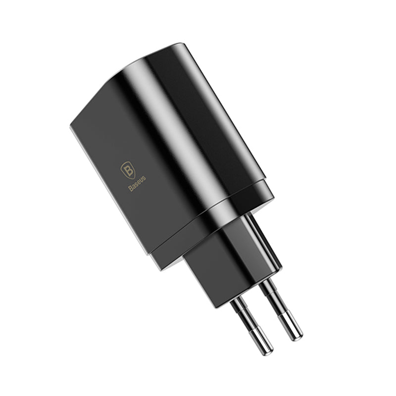 Baseus Mirror Lake Digital Display 3Xusb Ports Travel Charger Adapter Eu Plug (CCALL-BH01)