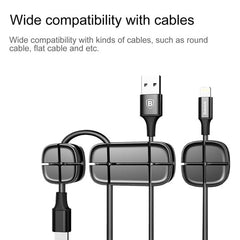 Baseus Cable Organizer Flexible Silicone USB Cable Winder Wire Management (ACTDJ-01)