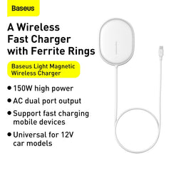 Baseus Light Magnetic Wireless Charger(Suit for iPhone 12 With Type-C Cable 1.5M)