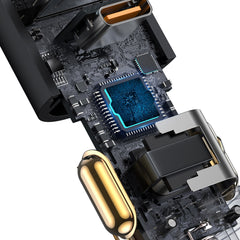 Baseus 120W Car Charger U + C + Cigarette Lighter Socket Grey (CCBT-C0G)