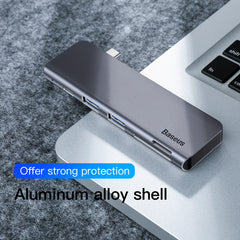 Baseus Harmonica 5 in 1Type-C USB Hub for Type-C Laptop Grey (CAHUB-K0G)