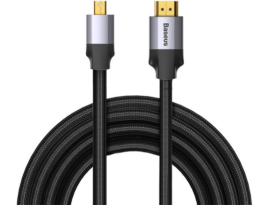 Baseus Enjoyment Series Mini DP Male To 4K HD Male Adapter Cable 1M Dark Grey (CAKSX-L0G)