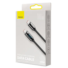 Baseus Display Fast Charging Data Cable Type-C To Type-C 100W (CATSK-B01)