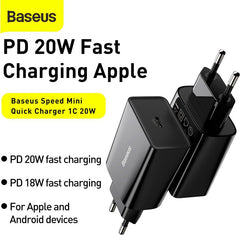 Baseus Speed Mini fast wall charger EU USB Type C 20W