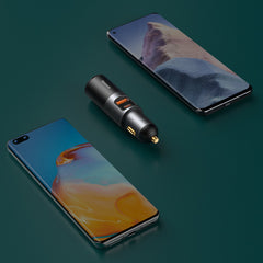 Baseus 120W Car Charger U + C + Cigarette Lighter Socket Grey (CCBT-C0G)