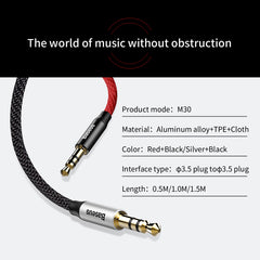 Baseus Yiven M30 3.5mm To 3.5mm 1.5M Aux Audio Cable (Aux M30)