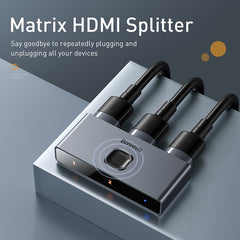 Baseus Matrix Hdmi Splitter (2in1Or 1in2) Space Gray (CAHUB-BC0G)