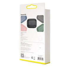 Baseus Shell Pattern Silica Gel Case For Pods Pro Grey Color WIAPPOD-BK0G