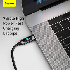 Baseus Display Fast Charging Data Cable Type-C To Type-C 100W (CATSK-B01)