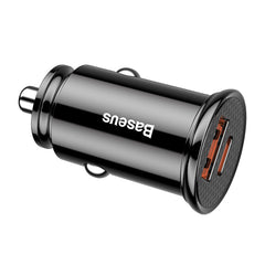 Baseus Circular Plastic Car Charger | PPS | USB A+C 2-in-1 30W Car Charger (CCALL-YS01)