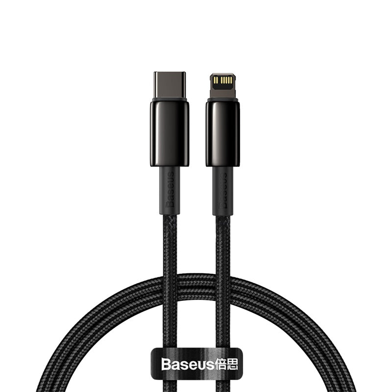Baseus Tungsten Gold Fast Charging Data Cable Type-C To iPhone Pd 20W 1M/2M BlackCATLWJ-01
